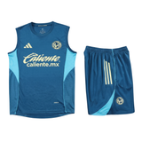 Club America Blue Sleeveless Set