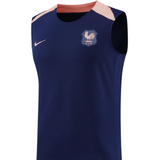 France Sapphire Blue Sleeveless Set