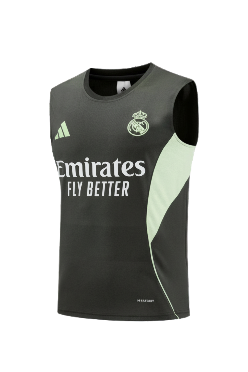Real Madrid Army Green Sleeveles Set
