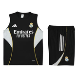 Real Madrid Black Sleeveless Set