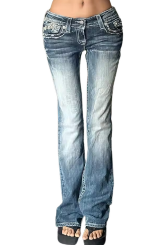 TR Bootcut Jeans White Stitch