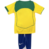 Brazil Home Jersey Kids Size 2004 Retro kit