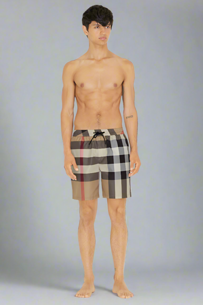 Check Swim Shorts