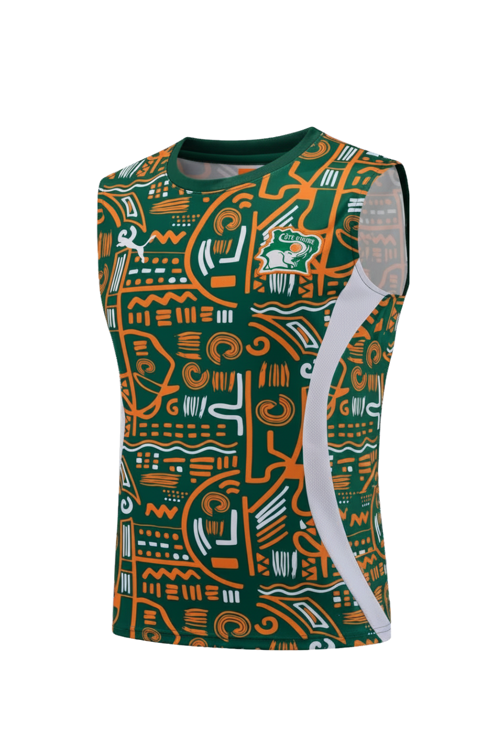 Ivory Coast Green Sleeveless Set