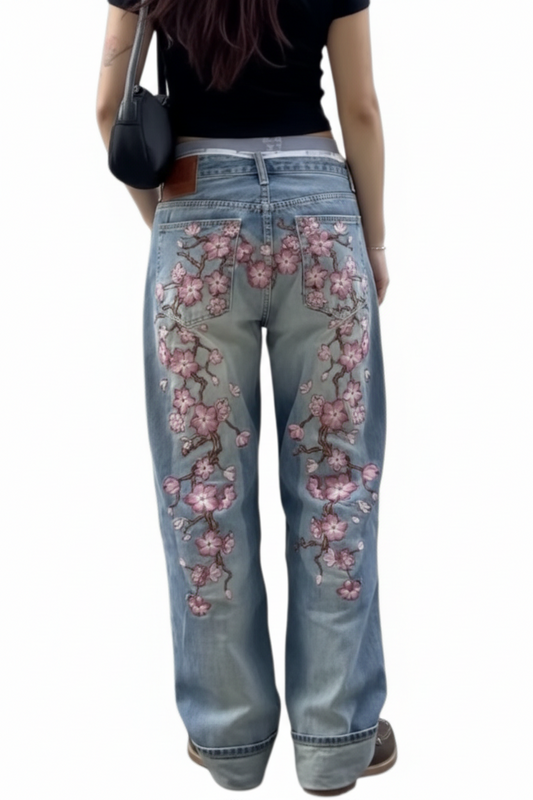 TR Bootcut Jeans Pink Stitch