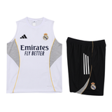 Real Madrid White Sleeveless Set